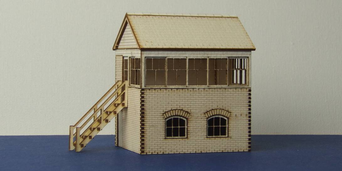 B 00-03 Small signal box with left and right stairs options
 Small signal box with left and right stairs options. 